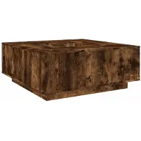 Syfax Table basse chêne fumé 100x100x40 cm bois d'ingénierie