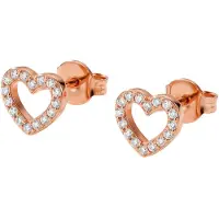 Purelei Boucles d'oreilles 'Hearts Of Love' or rose