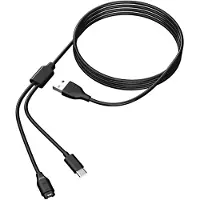 Wigento Câble de recharge pour montre connectée Garmin Fenix 8, USB vers USB-C, 2 en 1, recharge rapide, 1,2 m