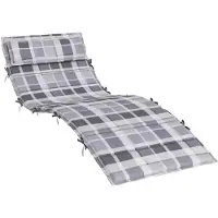vidaXL Coussin De Transat Ensoleillé Gris 178 X 60 X 4 Cm Tissu Oxford