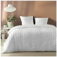 Douceur d'intérieur Parure de lit - - Microfibre - 240x220cm - Blanc