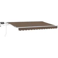 vidaXL Store banne télescopique taupe 300 x 250 cm, toile et aluminium