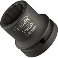 Vigor Clé à chocs, douille V5025 3/4" à double six pans, SW 24 mm