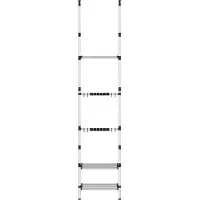 vidaXL Étagère de jardin télescopique avec 3 étagères Argent Aluminium