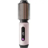 INF Brosse à Cheveux Chauffante 2-en-1 Rechargeable Sans Fil pour Lisser et Boucler Pink