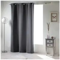 Douceur d'intérieur Rideau a oeillets 140 x 240 cm occultant uni occult Ardoise