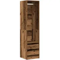 vidaXL Armoire imitation bois ancien 50x50x200 cm Bois composite
