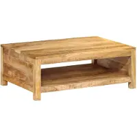 vidaXL Table basse 80x55x30 cm en bois massif de manguier