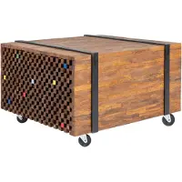 vidaXL Table d'appoint en teck 60 x 60 x 38 cm
