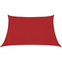 vidaXL Voile d'ombrage 160 g/m² rouge 3/4x2 m HDPE