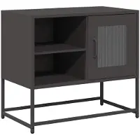 vidaXL Armoire TV noire 68x39x60,5 cm Acier