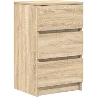 vidaXL Table de chevet avec 3 tiroirs chêne sonoma 39x35x65 cm