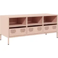 vidaXL Armoire TV rose 101,5x39x43,5 cm Acier laminé à froid