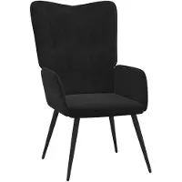 vidaXL Fauteuil relax noir velours