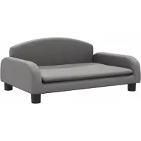 vidaXL Canapé pour enfants Gris 70x45x30 cm Similicuir