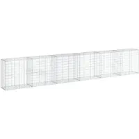 vidaXL Gabion avec couvercle 600x50x100 cm Fer galvanisé