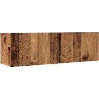 vidaXL Armoires murales TV 2 pcs. Aspect vieux bois 100x30x30 cm