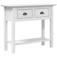 Super Merchant Table console BODO blanc 91x35x74 cm bois de pin massif