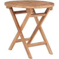 vidaXL Table de jardin pliante 45 cm bois massif teck