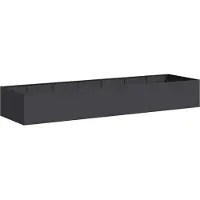 vidaXL Jardinière noir 280x80x40 cm acier