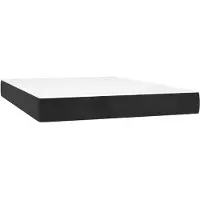 vidaXL Matelas à ressorts ensachés noir 140x190x20 cm velours