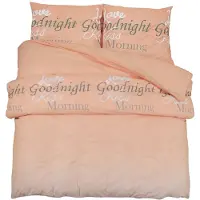 vidaXL Ensemble de literie rose 140x200 cm coton