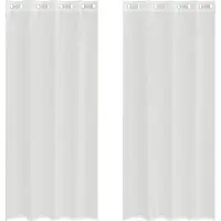 vidaXL Voile Rideaux avec œillets 2 pcs. Blanc