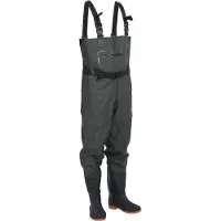 vidaXL Cuissardes avec bottes et ceinture vert foncé taille 43