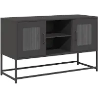 vidaXL Armoire TV noire 100,5x39x60,5 cm Acier