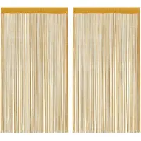vidaXL Rideaux à fils 2 pcs. Golden 100x250 cm