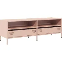 vidaXL Armoire TV rose 135x39x43,5 cm Acier laminé à froid
