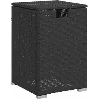 vidaXL Table de cachette pour réservoir de propane noir 40x40x60 cm Poly rotin