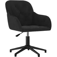 vidaXL Chaise de bureau pivotante noir velours