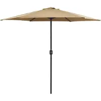 vidaXL Parasol avec mât en aluminium 270x246 cm Taupe