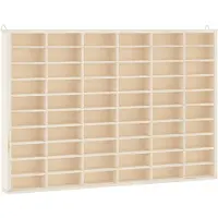 vidaXL Vitrine de collection en bois avec 60 compartiments 60 x 4,5 x 40,5 cm