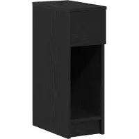 vidaXL Table de chevet avec tiroir chêne noir 20x36x60 cm