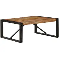 vidaXL Table basse multicolore 80x80x35 cm Vieux bois massif