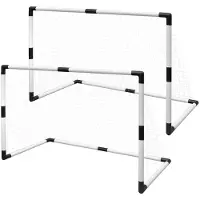 vidaXL Ensemble de mini-buts de football pour enfants, 2 pièces 91,5x48x61 cm