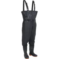 vidaXL Cuissardes avec bottes et ceinture noir taille 45