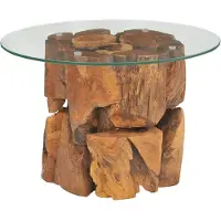 vidaXL Table basse en bois massif teck bois flotté 60 cm