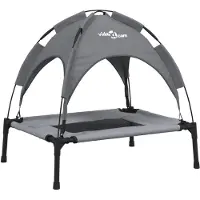 vidaXL Chaise longue pour chien avec toit Anthracite Tissu Oxford et acier