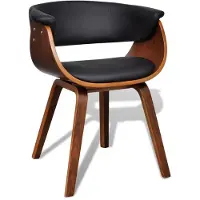 vidaXL Chaise de salle à manger bois courbé et similicuir