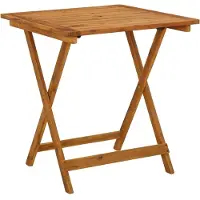 vidaXL Table de jardin pliante 70x70x75 cm bois massif acacia