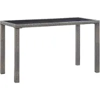 vidaXL Table de jardin anthracite 123 x 60 x 74 cm Poly rotin