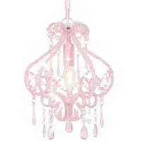 vidaXL Lustre "Miltach" en acrylique rose. Dimensions (L/H) 24x32 cm