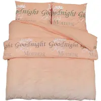vidaXL Ensemble de literie rose 200x200 cm coton