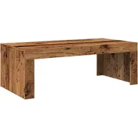 vidaXL Table basse imitation vieux bois 102x50x35 cm Bois composite