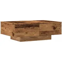 vidaXL Table basse imitation vieux bois 90x60x31 cm Bois composite