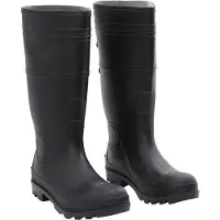 vidaXL Bottes en caoutchouc Noir taille 41 PVC