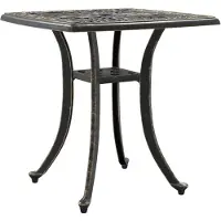 vidaXL Table de jardin Bronzes 53x53x53 cm Fonte d'aluminium